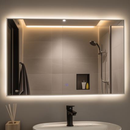 Brilagi - LED-vannitoa peegel DESIO LED/30W/230V 60x90 cm hõbedane IP44 CRI 90 hämardatav + CCT