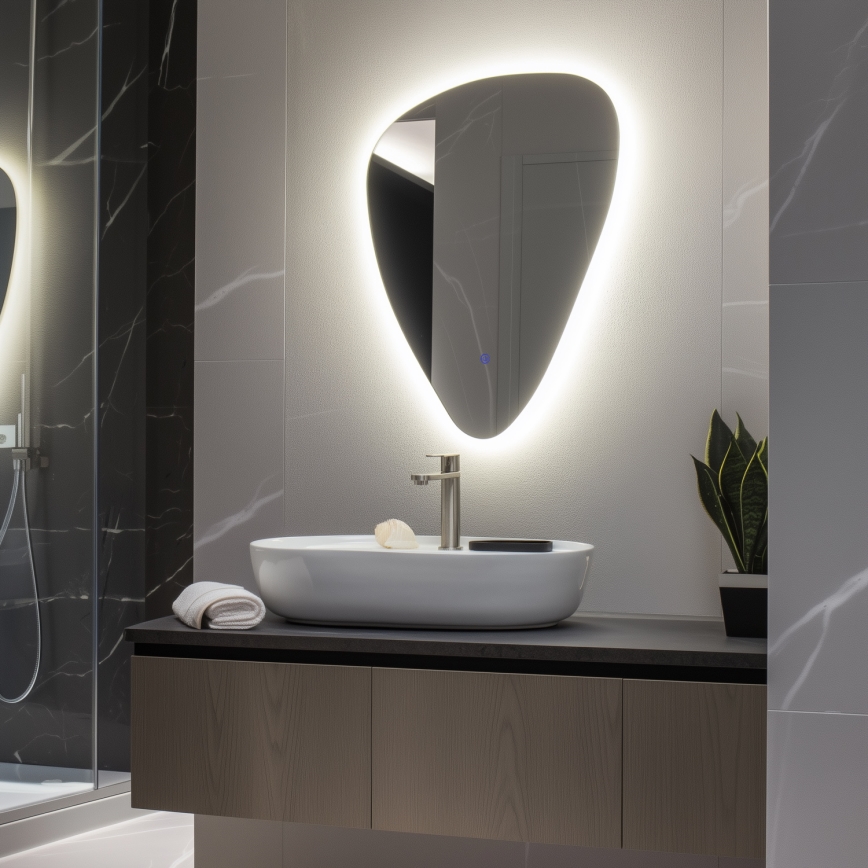 Brilagi - LED vannitoa peegel GOCCIA LED/19W/230V 67x50 cm IP44 CRI 90 hämardatav + CCT
