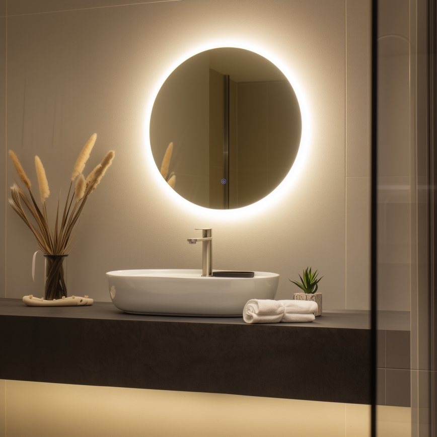 BRILAGI - LED-vannitoa peegel LUNA LED/19W/230V, Ø 60 cm, IP44, CRI 90, hämardatav + CCT