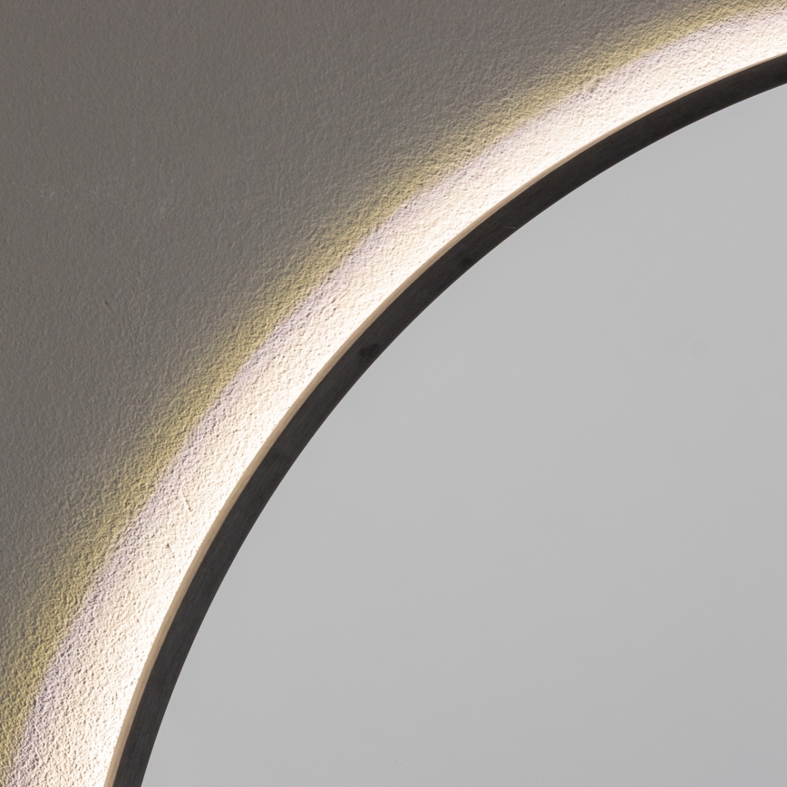 Brilagi - LED-vannitoa peegel NOVARA LED/19W/230V Ø 60 cm must IP44 CRI 90 hämardatav + CCT