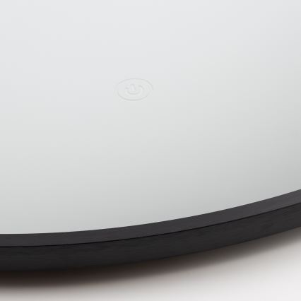 Brilagi - LED-vannitoa peegel NOVARA LED/19W/230V Ø 60 cm must IP44 CRI 90 hämardatav + CCT