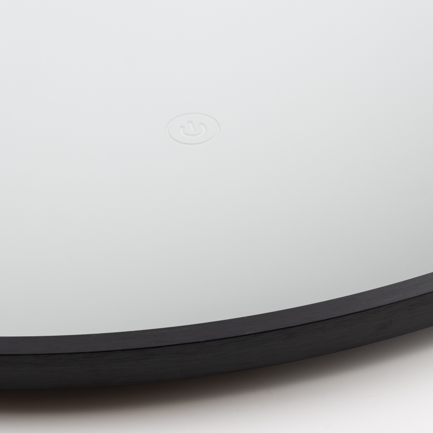 Brilagi - LED-vannitoa peegel NOVARA LED/19W/230V Ø 60 cm must IP44 CRI 90 hämardatav + CCT