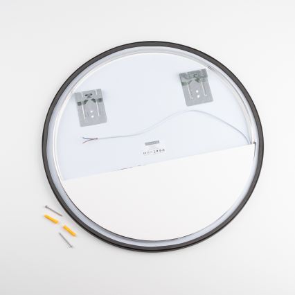 Brilagi - LED-vannitoa peegel NOVARA LED/19W/230V Ø 60 cm must IP44 CRI 90 hämardatav + CCT