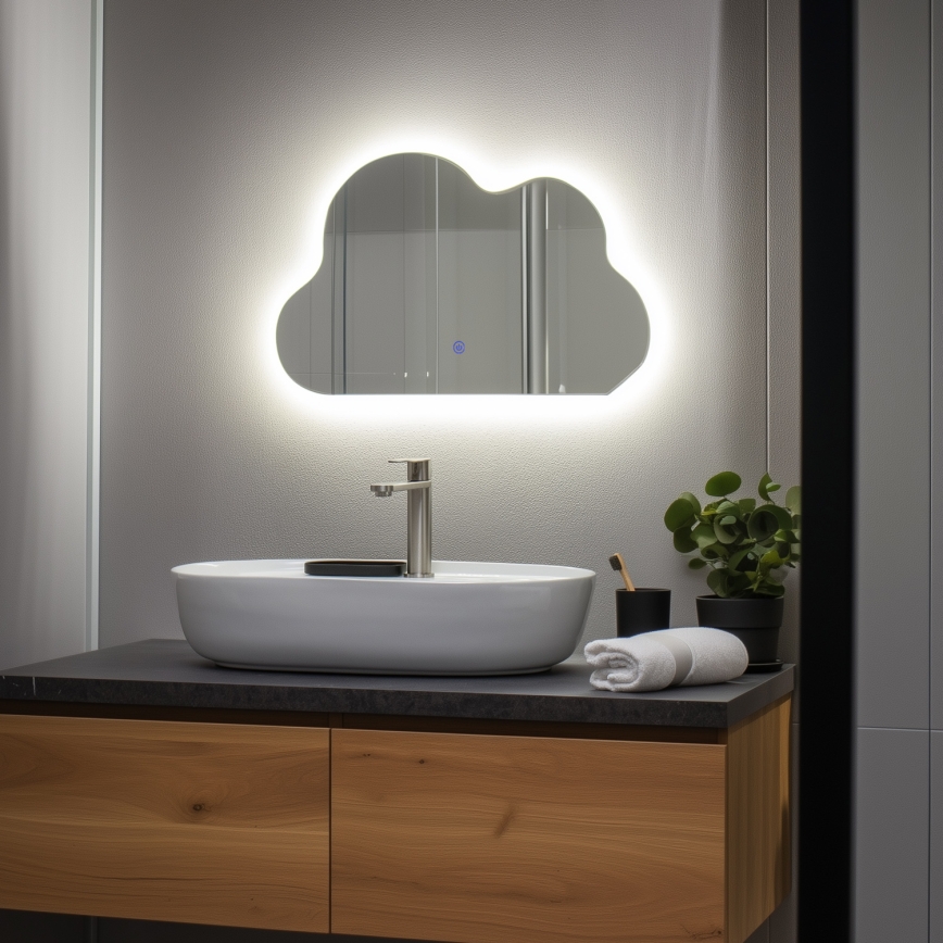 Brilagi - LED-vannitoa peegel NUVOLA LED/19W/230V 37x60 cm IP44 CRI 90 hämardatav + CCT