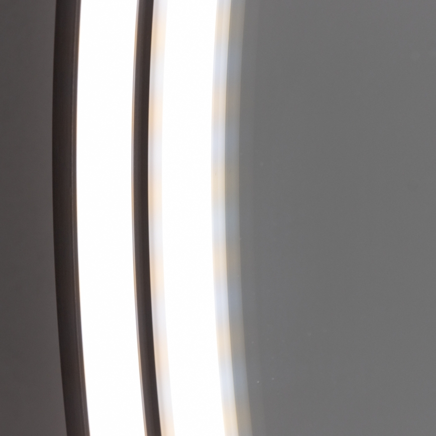 Brilagi - LED-vannitoa peegel PALANZO LED/19W/230V, läbimõõt 60 cm, must, IP44, CRI 90, hämardatav + CCT