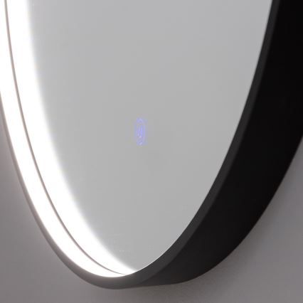 Brilagi - LED-vannitoa peegel PALANZO LED/19W/230V, läbimõõt 60 cm, must, IP44, CRI 90, hämardatav + CCT