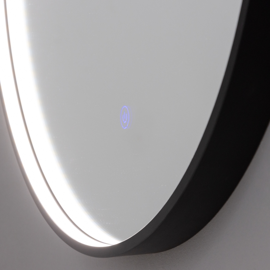 Brilagi - LED-vannitoa peegel PALANZO LED/19W/230V, läbimõõt 60 cm, must, IP44, CRI 90, hämardatav + CCT