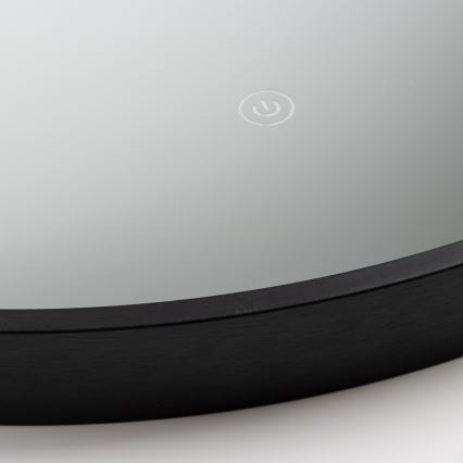 Brilagi - LED-vannitoa peegel PALANZO LED/19W/230V, läbimõõt 60 cm, must, IP44, CRI 90, hämardatav + CCT