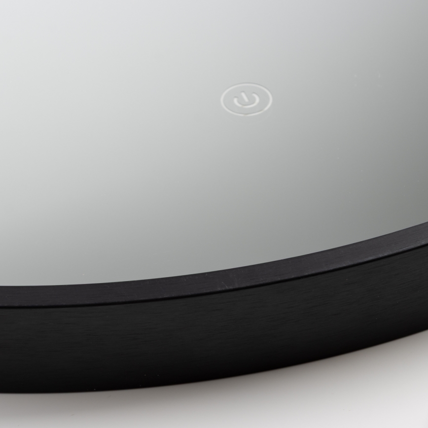 Brilagi - LED-vannitoa peegel PALANZO LED/19W/230V, läbimõõt 60 cm, must, IP44, CRI 90, hämardatav + CCT