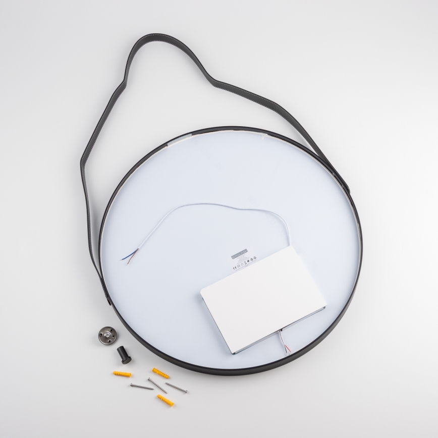 Brilagi - LED-vannitoa peegel PALANZO LED/19W/230V, läbimõõt 60 cm, must, IP44, CRI 90, hämardatav + CCT