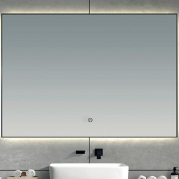 Brilagi - LED-vannitoa peegel SUELLO LED/28W/230V 60x80 cm must IP44 CRI 90 hämardatav + CCT