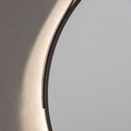 Brilagi - LED-vannitoa peegel VERESE LED/19W/230V Ø 60 cm must IP44 CRI 90 hämardatav + CCT