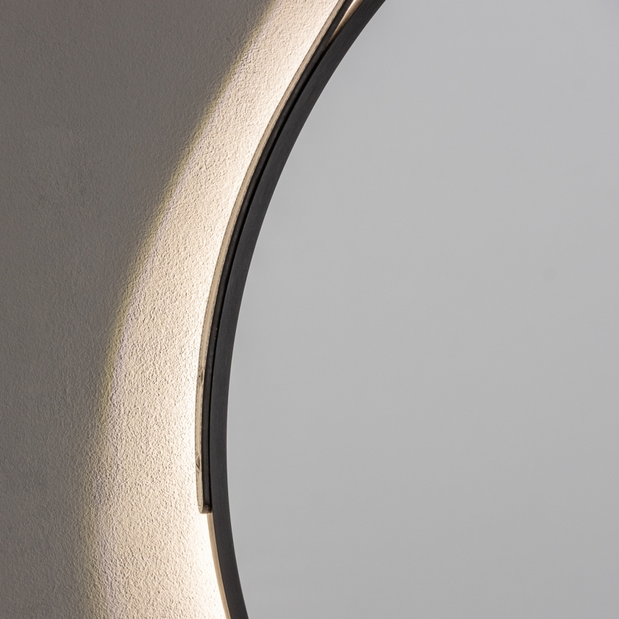 Brilagi - LED-vannitoa peegel VERESE LED/19W/230V Ø 60 cm must IP44 CRI 90 hämardatav + CCT