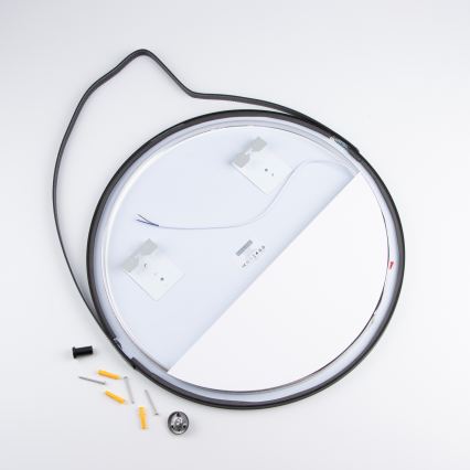 Brilagi - LED-vannitoa peegel VERESE LED/19W/230V Ø 60 cm must IP44 CRI 90 hämardatav + CCT