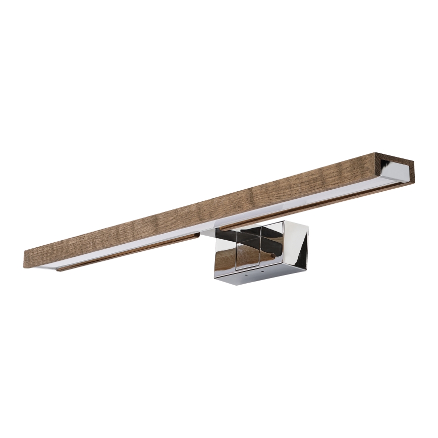 Brilagi - LED vannitoa peegli valgusti WOODY MIRROR 3-ühes LED/12W/230V 60 cm IP44 läikiv kroom/tamm-pähkel