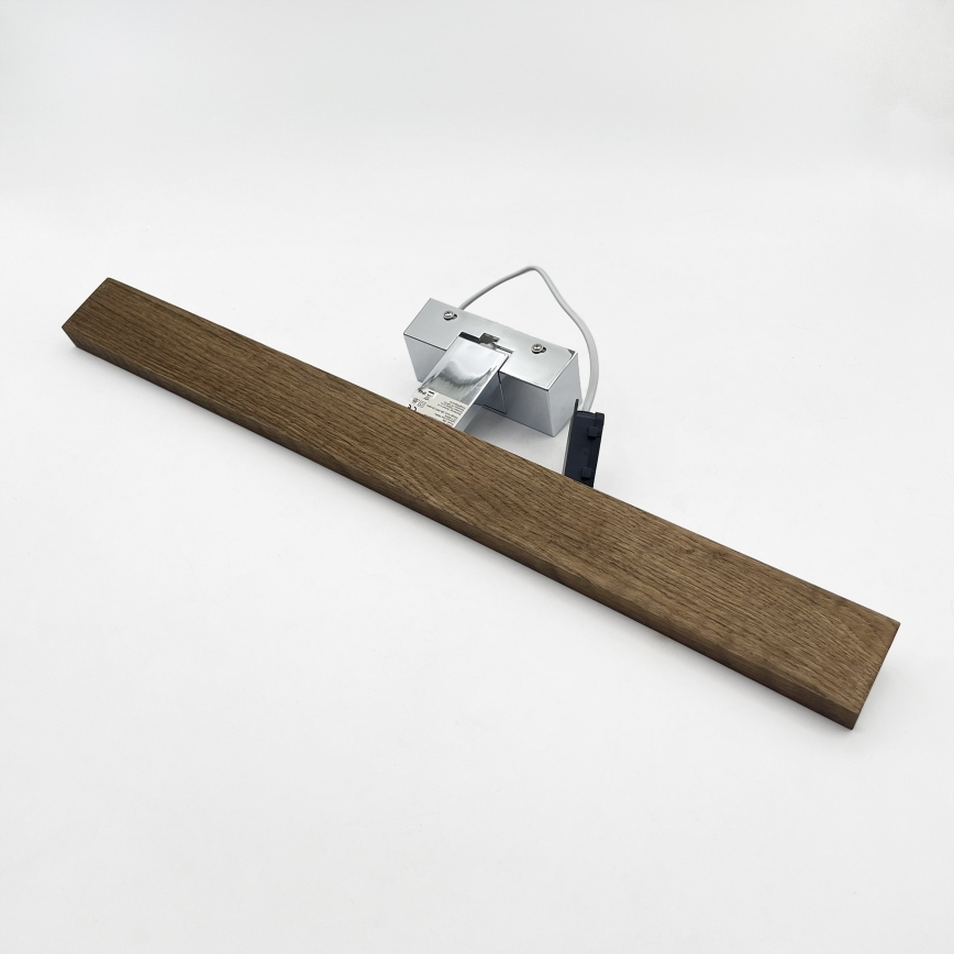 Brilagi - LED vannitoa peegli valgusti WOODY MIRROR 3-ühes LED/12W/230V 60 cm IP44 läikiv kroom/tamm-pähkel