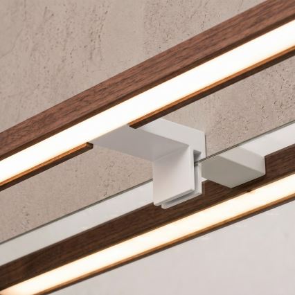 Brilagi - LED-vannitoa peegli valgustus WOODY MIRROR 3v1 LED/15W/230V 80 cm IP44 valge/tamm-kirsipuu
