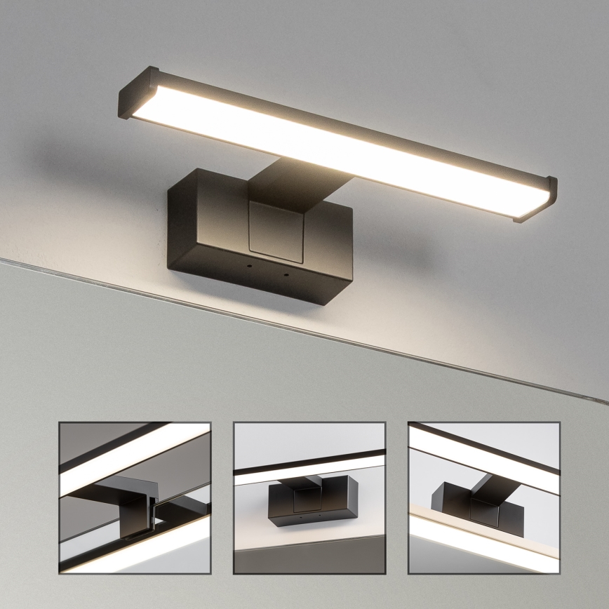 Brilagi - LED-vannitoa peegelvalgusti 3-ühes VESTRA LED/6W/230V 30 cm IP44 must