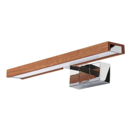 Brilagi - LED vannitoa peegli valgustus 3-ühes WOODY MIRROR LED/8W/230V 40 cm IP44 läikiv kroom/tamm kirsipuu