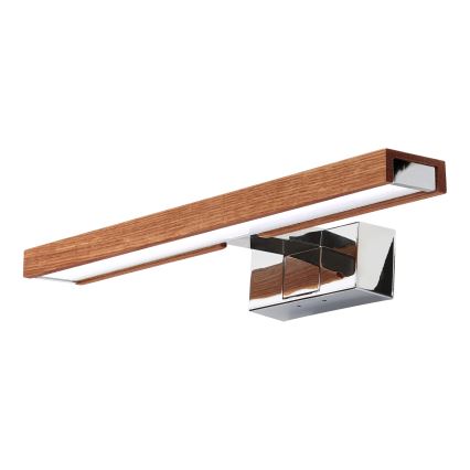 Brilagi - LED vannitoa peegli valgustus 3-ühes WOODY MIRROR LED/8W/230V 40 cm IP44 läikiv kroom/tamm kirsipuu