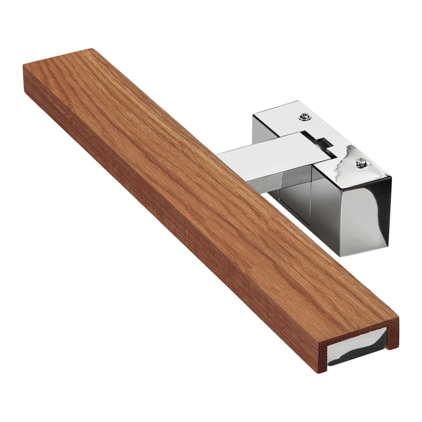 Brilagi - LED vannitoa peegli valgustus 3-ühes WOODY MIRROR LED/8W/230V 40 cm IP44 läikiv kroom/tamm kirsipuu