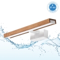 Brilagi - LED-vannitoa peegelvalgustus 3-ühes WOODY MIRROR LED/8W/230V 40 cm IP44 valge/tamm kirsipuu