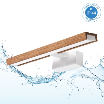 Brilagi - LED-vannitoa peegelvalgustus 3-ühes WOODY MIRROR LED/8W/230V 40 cm IP44 valge/tamm kirsipuu