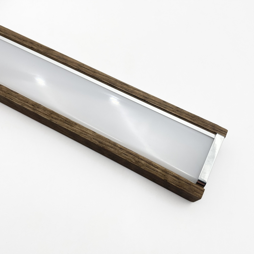 BRILAGI - LED vannitoa peegli valgustus WOODY MIRROR 3-ühes LED/15W/230V 80 cm IP44 läikiv kroom/tamm pähkel