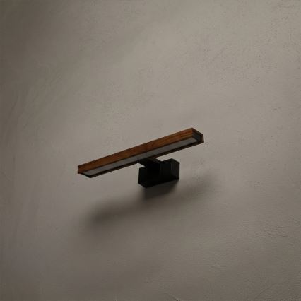Brilagi - LED-vannitoa peegli valgustus 3-ühes WOODY MIRROR LED/8W/230V 40 cm IP44 must/tamm