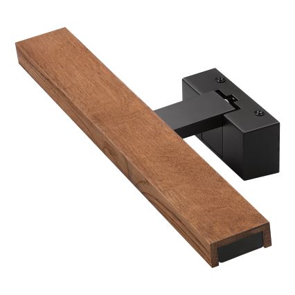 Brilagi - LED-vannitoa peegli valgustus 3-ühes WOODY MIRROR LED/8W/230V 40 cm IP44 must/tamm