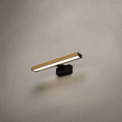 Brilagi - Vannitoa peegli LED-valgusti 3-ühes WOODY MIRROR LED/8W/230V IP44 must/tamm