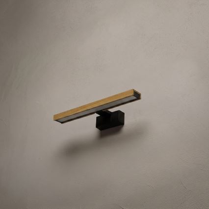 Brilagi - Vannitoa peegli LED-valgusti 3-ühes WOODY MIRROR LED/8W/230V IP44 must/tamm