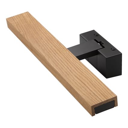 Brilagi - Vannitoa peegli LED-valgusti 3-ühes WOODY MIRROR LED/8W/230V IP44 must/tamm