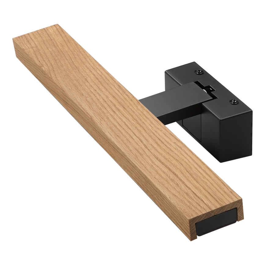 Brilagi - Vannitoa peegli LED-valgusti 3-ühes WOODY MIRROR LED/8W/230V IP44 must/tamm