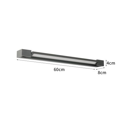 Brilagi - LED vannitoa peegli valgustus AQUA LINE LED/18W/230V 60 cm IP44 antratsiit