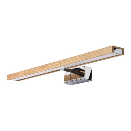 Brilagi - LED vannitoa peegli valgustus WOODY MIRROR 3-ühes LED/12W/230V 60 cm IP44 läikiv kroom/tamm