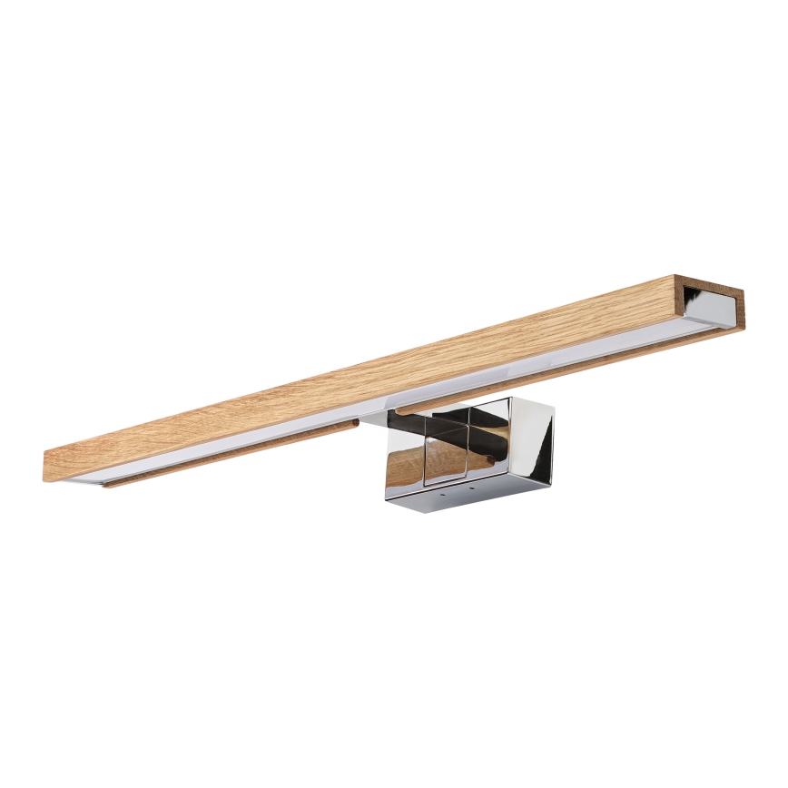 Brilagi - LED vannitoa peegli valgustus WOODY MIRROR 3-ühes LED/12W/230V 60 cm IP44 läikiv kroom/tamm