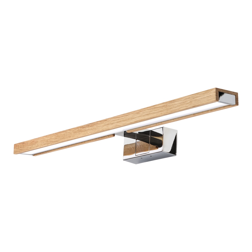 Brilagi - LED vannitoa peegli valgustus WOODY MIRROR 3-ühes LED/12W/230V 60 cm IP44 läikiv kroom/tamm