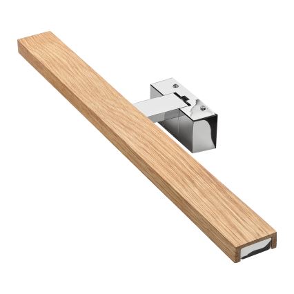 Brilagi - LED vannitoa peegli valgustus WOODY MIRROR 3-ühes LED/12W/230V 60 cm IP44 läikiv kroom/tamm