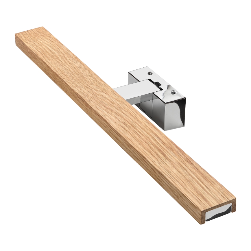 Brilagi - LED vannitoa peegli valgustus WOODY MIRROR 3-ühes LED/12W/230V 60 cm IP44 läikiv kroom/tamm