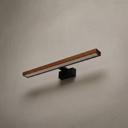 Brilagi - WOODY MIRROR 3-ühes LED-vannitoa peeglivalgusti 12W/230V 60 cm IP44 must/tamm-kirsipuu