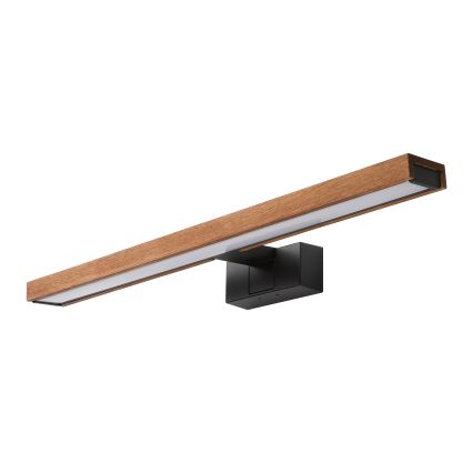 Brilagi - WOODY MIRROR 3-ühes LED-vannitoa peeglivalgusti 12W/230V 60 cm IP44 must/tamm-kirsipuu
