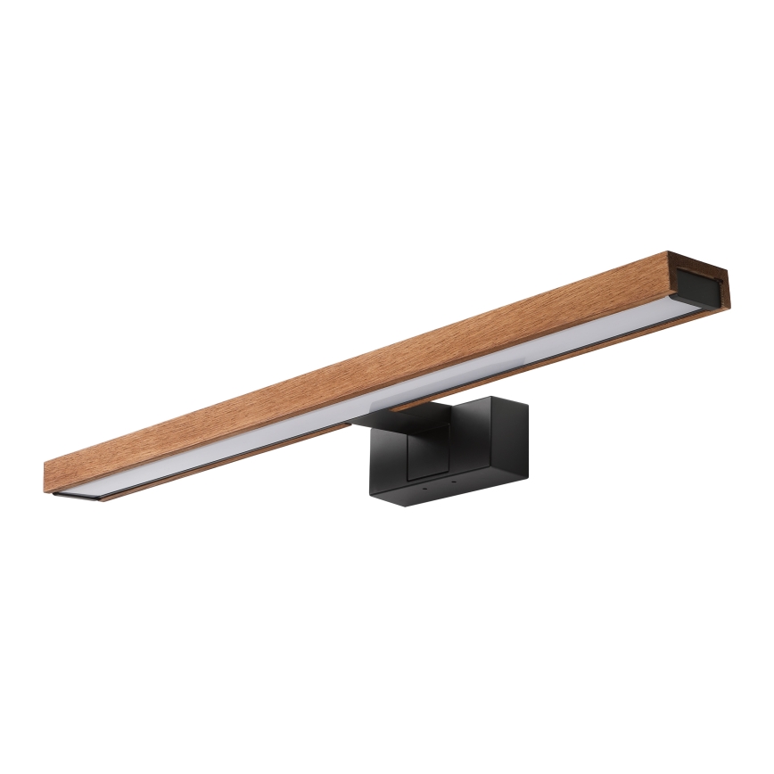 Brilagi - WOODY MIRROR 3-ühes LED-vannitoa peeglivalgusti 12W/230V 60 cm IP44 must/tamm-kirsipuu