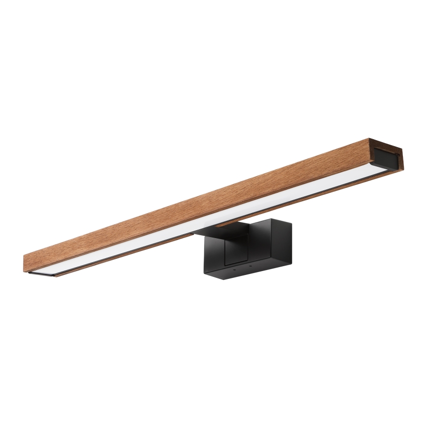 Brilagi - WOODY MIRROR 3-ühes LED-vannitoa peeglivalgusti 12W/230V 60 cm IP44 must/tamm-kirsipuu
