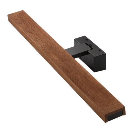 Brilagi - WOODY MIRROR 3-ühes LED-vannitoa peeglivalgusti 12W/230V 60 cm IP44 must/tamm-kirsipuu