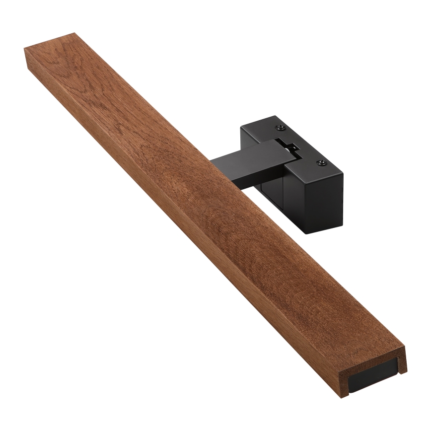 Brilagi - WOODY MIRROR 3-ühes LED-vannitoa peeglivalgusti 12W/230V 60 cm IP44 must/tamm-kirsipuu