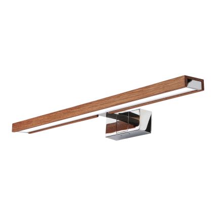Brilagi - Vannitoa peegli LED-valgustus WOODY MIRROR 3-ühes LED/12W/230V 60 cm IP44 läikiv kroom/kirsipuu