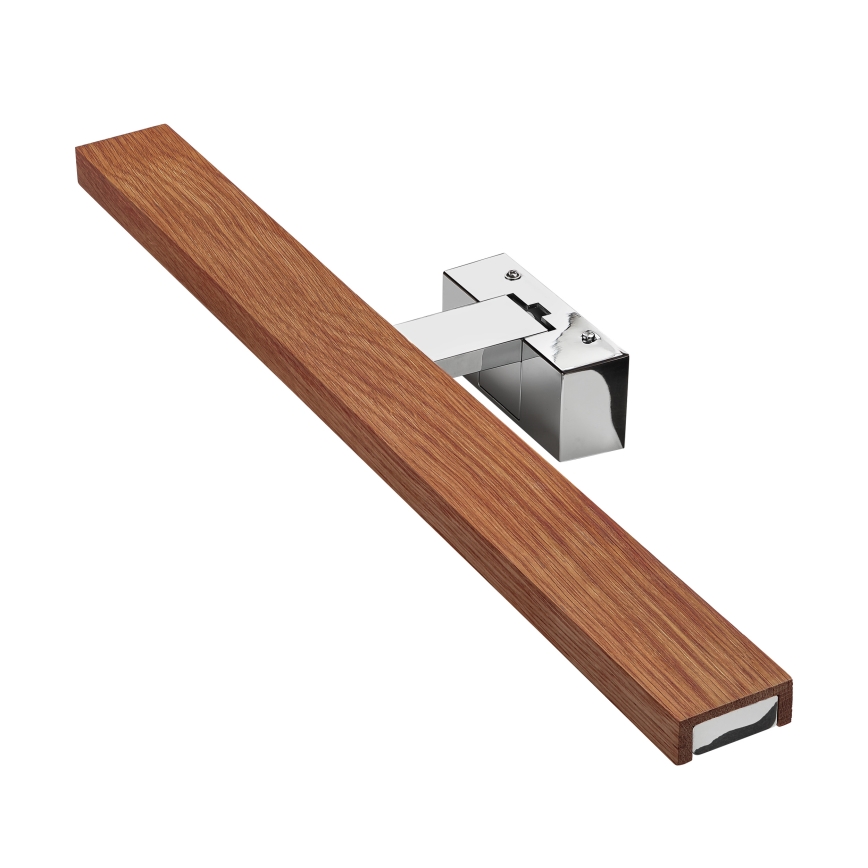 Brilagi - Vannitoa peegli LED-valgustus WOODY MIRROR 3-ühes LED/12W/230V 60 cm IP44 läikiv kroom/kirsipuu