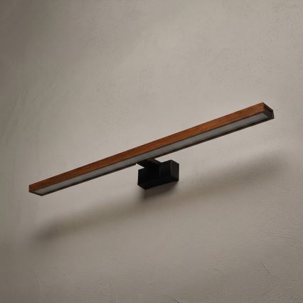 Brilagi - LED vannitoa peegli valgusti WOODY MIRROR 3v1 LED/15W/230V 80 cm IP44 must/tamm-kirss