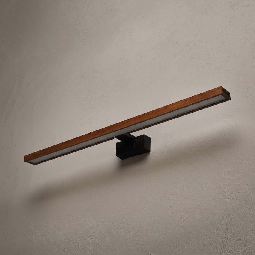 Brilagi - LED vannitoa peegli valgusti WOODY MIRROR 3v1 LED/15W/230V 80 cm IP44 must/tamm-kirss
